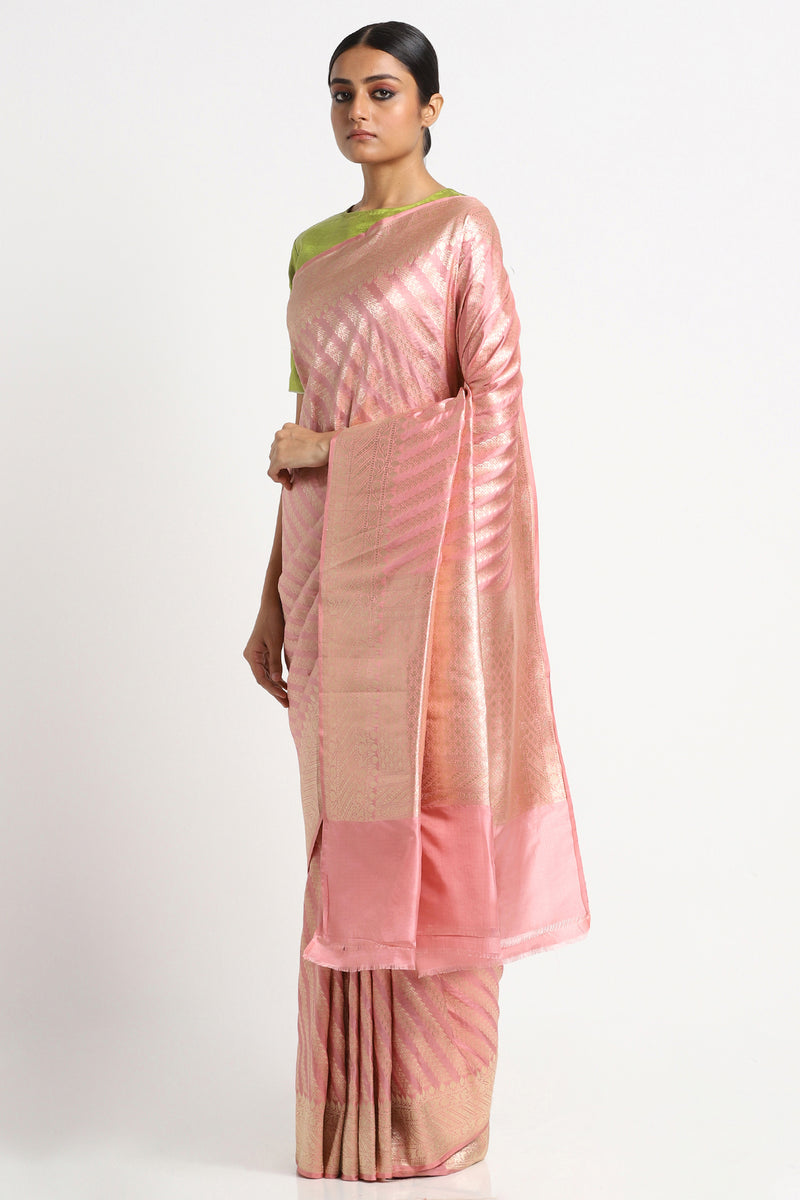Gulbahar Banarsi Pink Saree